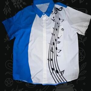 Musical Notes Costume Button Up Shirt